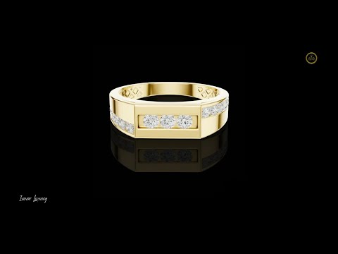 0.55 TCW Elite Channel Setting Round Cut Lab Grown Diamond Gold Band Birthday Gift for Her