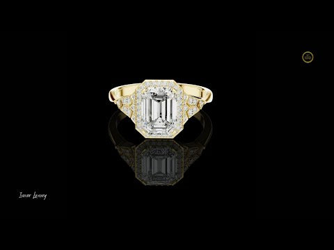 1.7 CT Vibrant Moissanite Emerald Cut Diamond Ring For Look Of Day