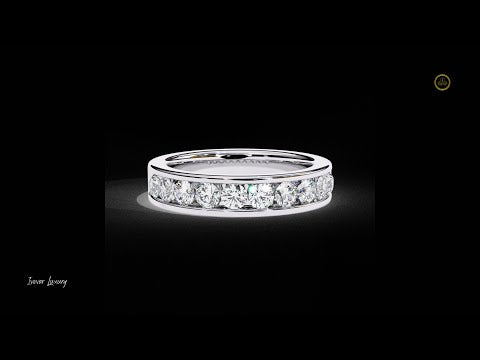 1.01 TCW Full Eternity Round Brilliant Moissanite Diamond Channel Set Band A Timeless Expression of Radiant Brilliance