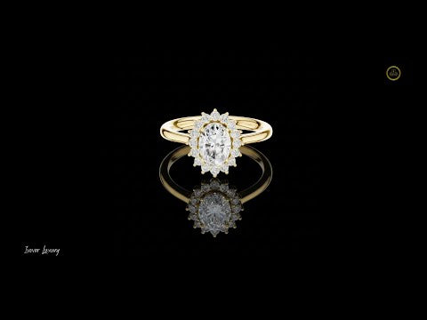 1.01 CT Captivating Floral-Inspired Ring with Sparkling Round Accent Moissanite Diamonds For Holiday Gift