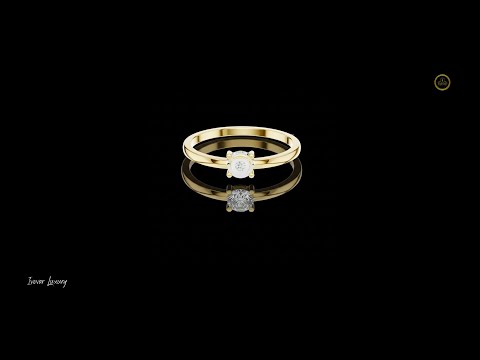 0.018 TCW Pure Aura Minimal Solitaire Lab Diamond Ring with Bezel Inspired Setting For Gift