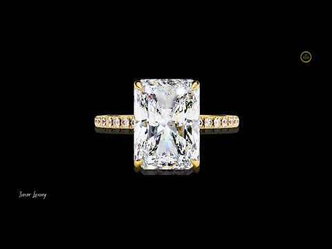 2.47 CT Classic Radiant Cut Moissanite Diamond Engagement Ring Luxurious Jewelry by Ivevar Luxury