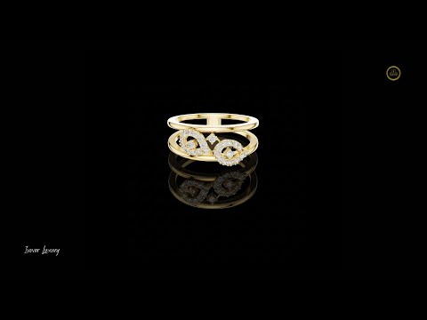 0.23 TCW Purely Lab Grown Round Cut Double Band Infinity Diamond Ring with Pavé Brilliance