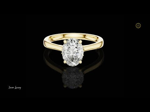 0.75 CT Stunning Lab Grown Oval Cut Diamond Ring For Wedding Bride