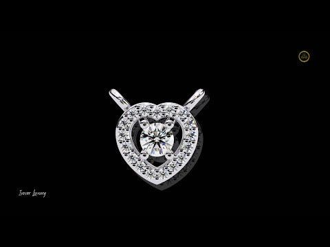 0.17 TCW Timeless Elegance Round Cut Lab Diamond Beautiful Pendant in Stylish Heart shaped Design