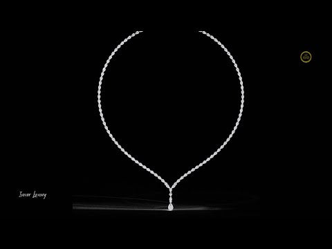 4.52 TCW Elegant Teardrop Lab Grown Diamond Necklace Luxurious Tennis Chain with Dazzling Pendant