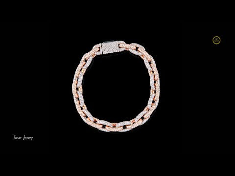 Custom Men’s Cuban Bracelet VVS1 Lab Diamond Hip Hop Jewelry Ivevar