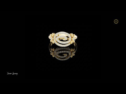 0.34 TCW Dazzling Lab Grown Round Cut Spiral Diamond Ring with Floral Side Design For Special one