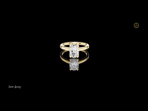 1.40 TCW Classic Oval Cut Moissanite Diamond Solitaire Ring with unique Prong Setting
