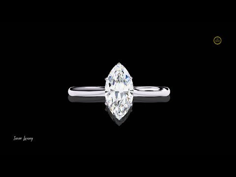 0.82 TCW Marquise Cut Lab Grown Diamond Solitaire Ring Elegant Minimalist Engagement Piece by Ivevar Luxury