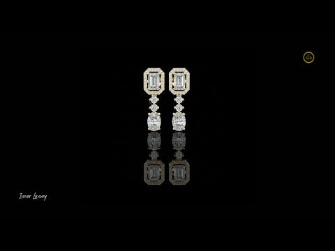 1.41 CT Exquisite Art Deco Inspired Lab Grown Diamond Drop Earrings with Cascading Brilliance