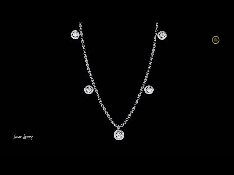 3.52 CT Trendy Round Cut Moissanite Diamond Necklace with Modern & Timeless Styles