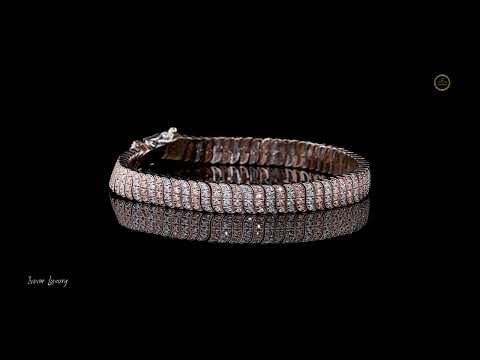Iced Out 3 Row Moissanite Bracelet Hip Hop Bling Jewelry for Men & Women By Ivevar