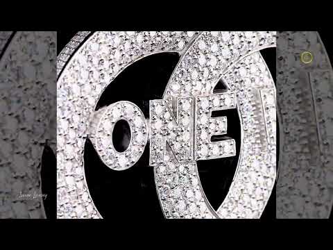 Full Silver Round Cut Lab Grown Diamond OG Latter Unique Style Pendent By Ivevar