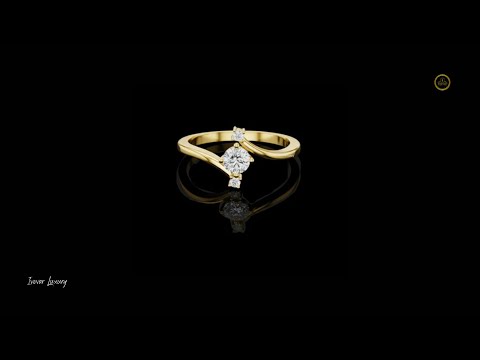 0.50 CT Eternal Harmony Contemporary Moissanite Diamond Ring with Flowing Bypass Design