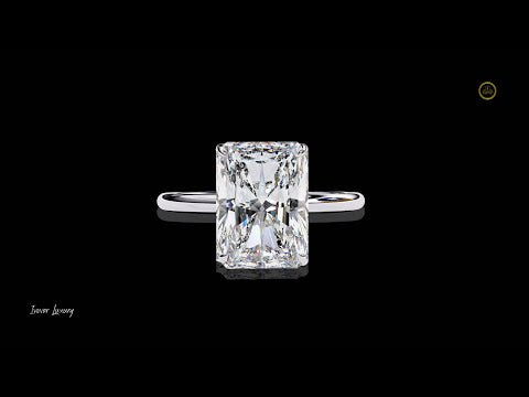 2.47 TCW Exceptional Radiant-Cut moissanite Diamond Ring Set For Modern Brilliance