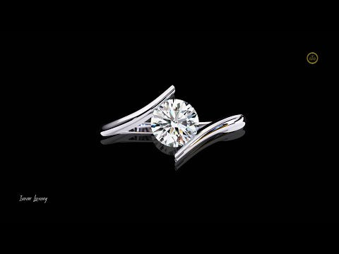 1.29 TCW Trendy Moissanite Round Cut Diamond Rings for Women Custom Made Design