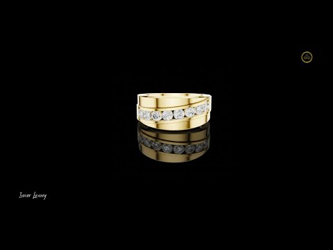 0.68 TCW Contemporary Lab Grown Diamond Band with Seamless Round Brilliance Sculpted High Polish Band