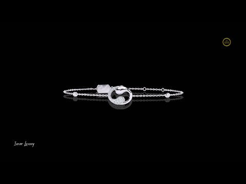 0.29 TCW Contemporary Fine Jewelry Gold Geometric Moissanite Diamond Bracelet For Women