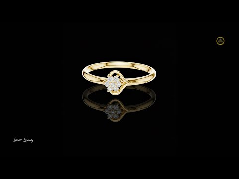 0.042 TCW Beautiful Flower Lab Grown Diamond Ring Elegant Swirl Petal Design Luxury Jewelry For Her
