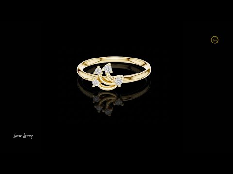 0.046 TCW Elegant Celestial Arc Accent Ring Featuring a Curved Four Lab Grown Diamonds