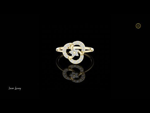 0.23 TCW Dainty Round Cut Lab Grown Diamond Ring Timeless Double Loop Sparkle by Ivevar Luxury