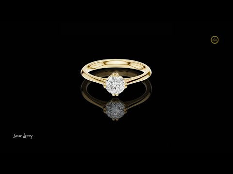 0.5 TCW Classic Round Solitaire Lab grown Diamond Timeless Brilliant Cut Engagement Ring for Her