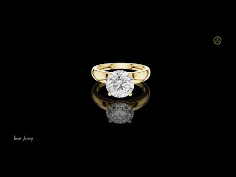 1.50 TCW Opulent Four-Prong Classic Round Cut Solitaire Moissanite Diamond Ring