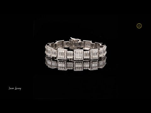 Moissanite Infinity Link Bracelet VVS Moissanite Diamond Jewelry By Ivevar