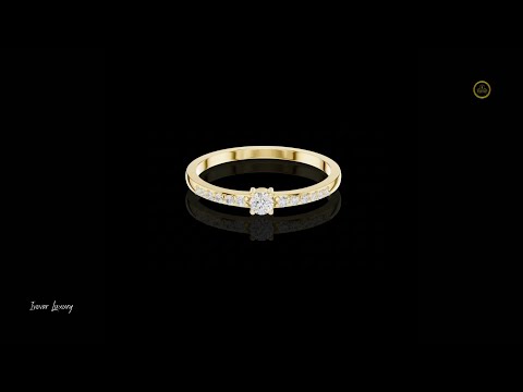 1.08 CT Timeless Solitaire Lab Grown Round Diamond Ring with Pave Set Accents for Her