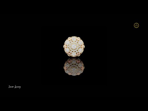 1.81 TCW Floral Medallion Ring With Intricate Moissanite Diamond Clusters and Detailed Lattice Artistry