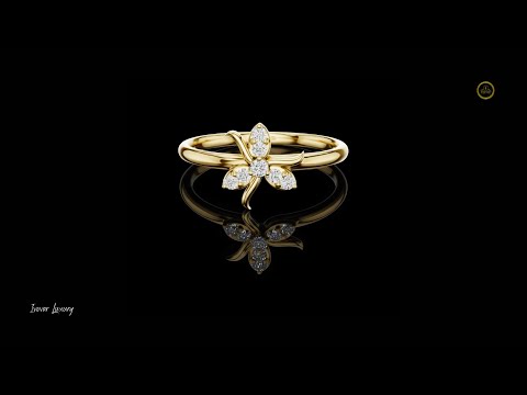 0.075 TCW Luxury Lab Grown Diamond Floral Statement Ring With Delicate Feminine