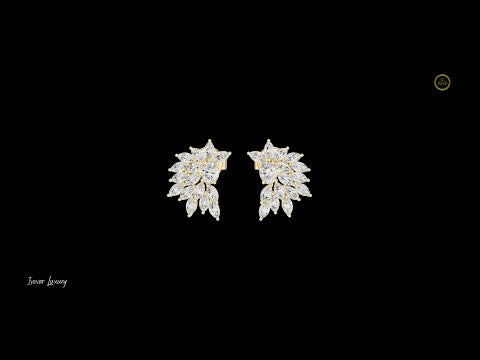 0.66 CT Opulent Edition Floral Lab Grown Oval Cut Diamond Stud Earrings Elegant Statement Jewelry