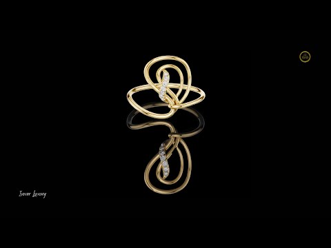 0.036 TCW Twist Harmony Ring and Pavé-Set Lab Grown Round Diamond Accent Line