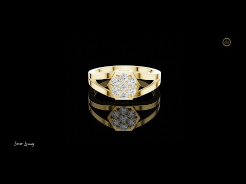 0.35 TCW Bold Modern Multi-Stone Men’s Hexagon Lab Grown Diamond Cluster Statement Band