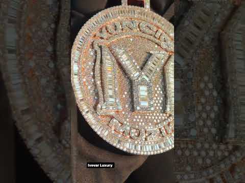 Custom Lab Grown Diamond M Latter Luxury Pendant By Ivevar