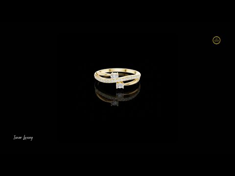 0.22 TCW Premium Crisscross Bypass Ring with Dual Oval Lab Grown Diamonds and Pave Accent