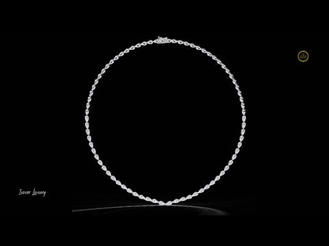 4.84 TCW Sparkling Round Cut Lab Grown Diamond Tennis Necklace A Seamless Blend of Grace