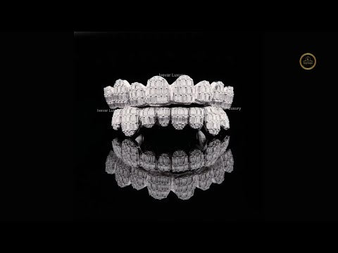 Custom Baguette Moissanite Grillz - VVS Diamond Luxury Teeth Jewelry for Men & Women