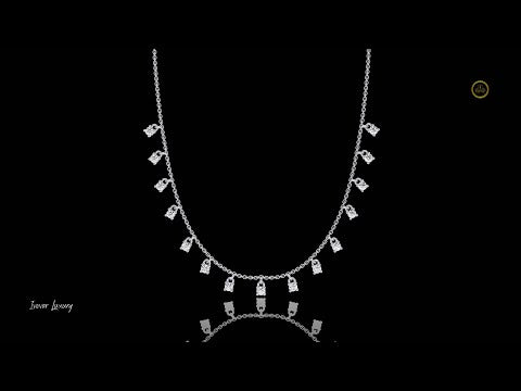 0.88 TCW Stunning Round Cut Moissanite Diamond Dangling Necklace For Best Anniversary Gift