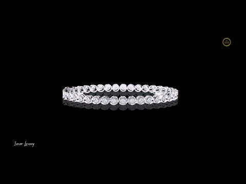1.05 TCW Modern Elegance Bezel Set Moissanite Diamond Tennis Bracelet in Gold Sparkle For Her