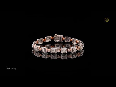 925 silver iced out vvs1 moissanite baguette diamond cluster tennis bracelet By Ivevar