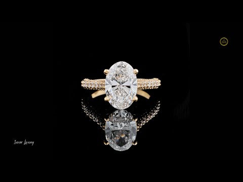 3.00 CT Luxury Oval Cut Moissanite Diamond Wedding Ring Fine Jewelry For Surprise