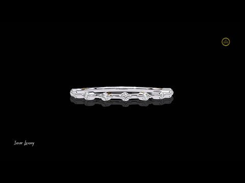 0.30 CT Latest Round Cut Moissanite Diamond Modern Stackable Engagement Eternity Band