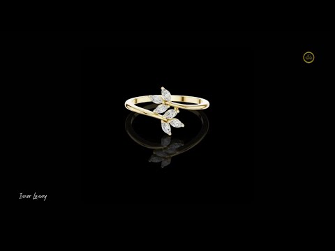 0.13 TCW Timeless Nature Inspired Marquise Cut Lab Grown Diamond Branch Open Band Ring