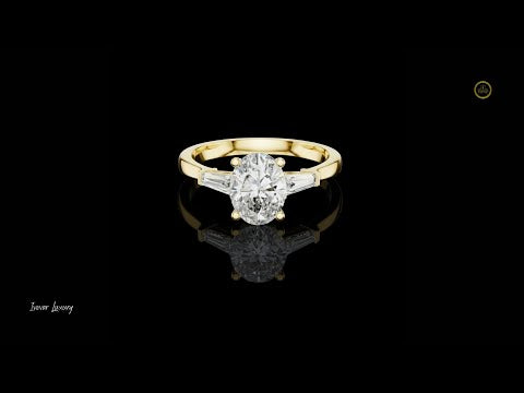 1.00 CT Premium Lab Grown Oval Cut Diamond Ring For Get Together