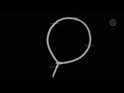 925 Sterling Silver Classic Fashion Snake Shaped Flowing Circle Women's Necklace by Ivevar