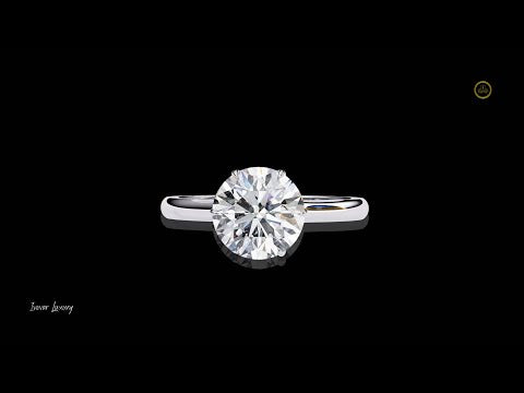 1.30 TCW Minimalist Round Cut Moissanite Diamond Ring Elegant Styles For Women