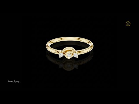 0.03 TCW Shimmer Moissanite Round Cut Diamond Ring For Proposal Girl