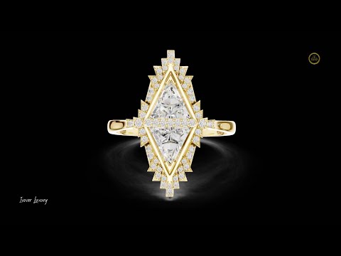 1.20 CT Eternal Spark lab Grown Trillion Cut Diamond Ring For Anniversary Surprise